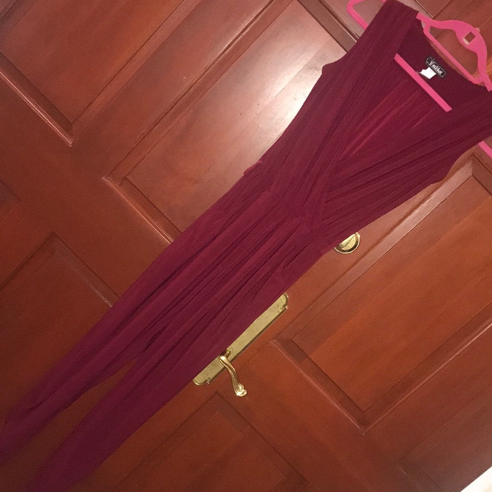 Burgundy jumpsuit